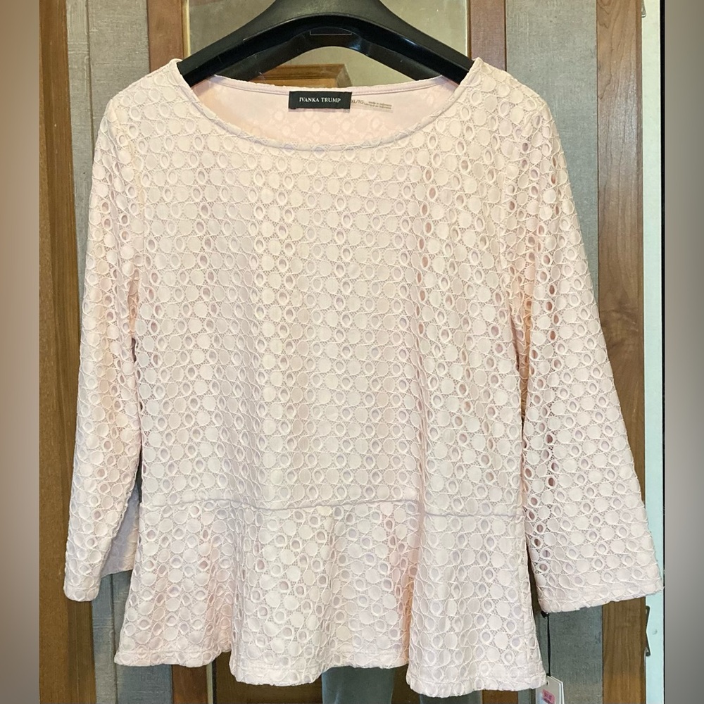 Ivanka Trump Pink Blush Blouse NWT size XL